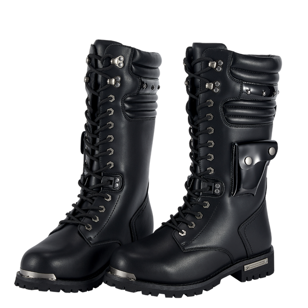 Dream Apparel Men Black Biker Boots