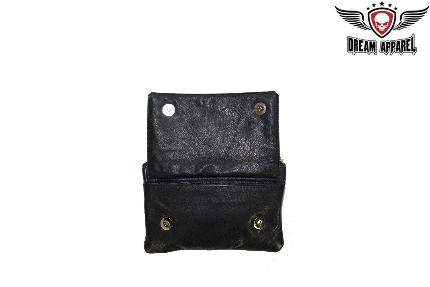 All Naked Cowhide Leather Belt Bag with Hot Pink Skull and Wings