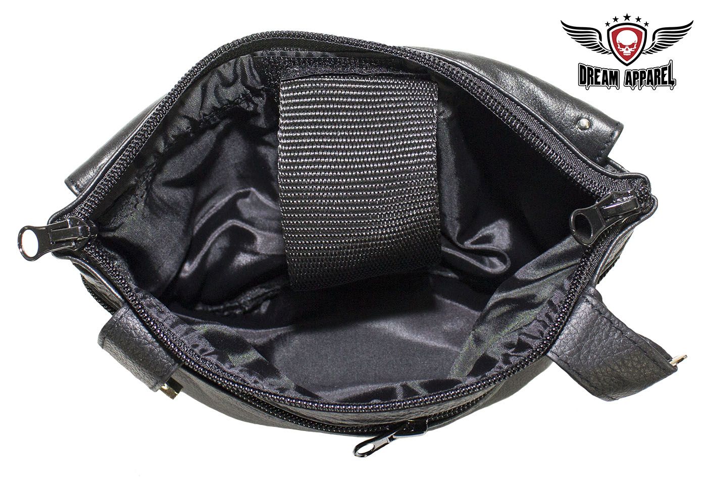 Black All Naked Cowhide Leather Gun Holster Belt Bag