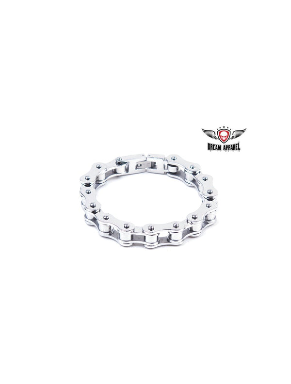 3/8" Stainless Steel Single Link Chain Bracelet