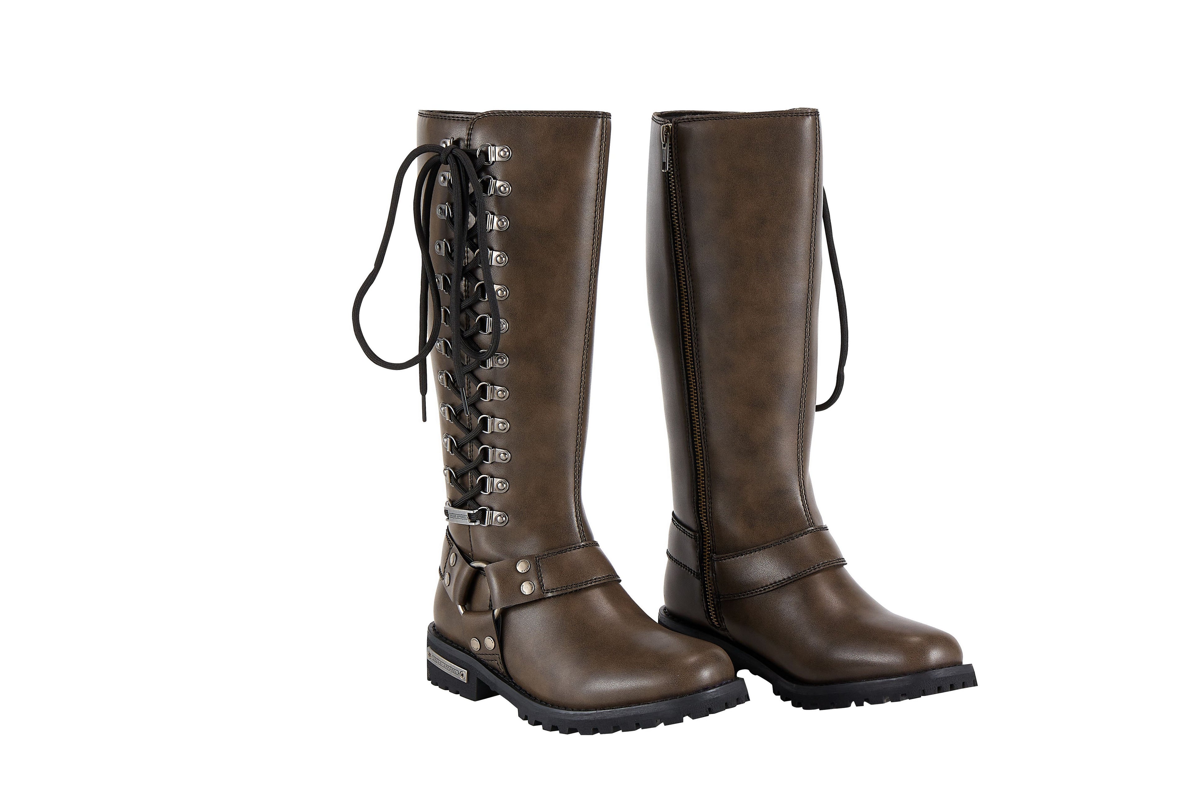 Dream Apparel® Women Biker Long Boots with Laces