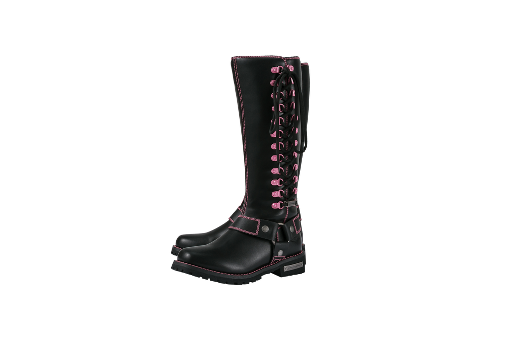 Dream Apparel® Women Biker Long Boots with Laces
