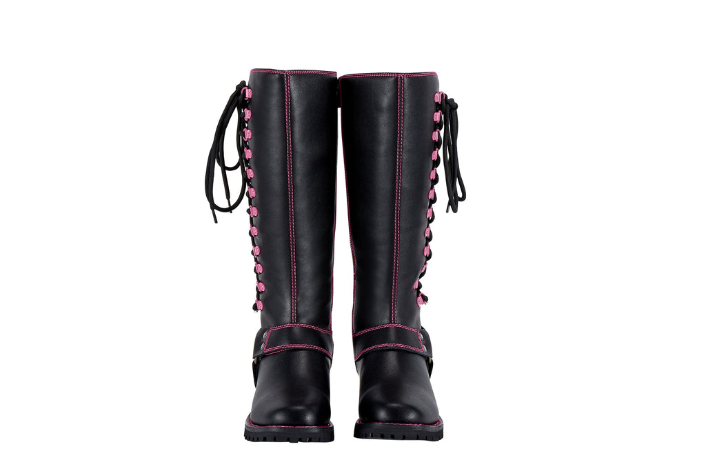 Dream Apparel® Women Biker Long Boots with Laces