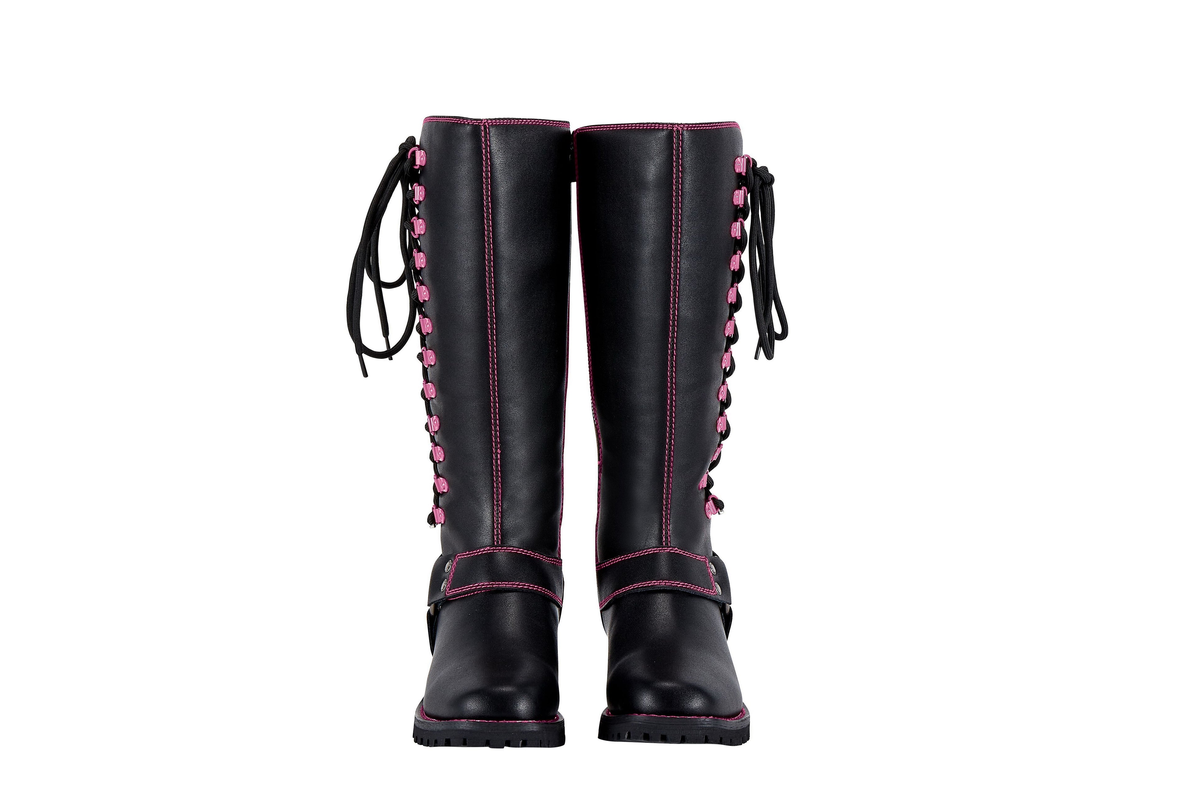 Dream Apparel® Women Biker Long Boots with Laces