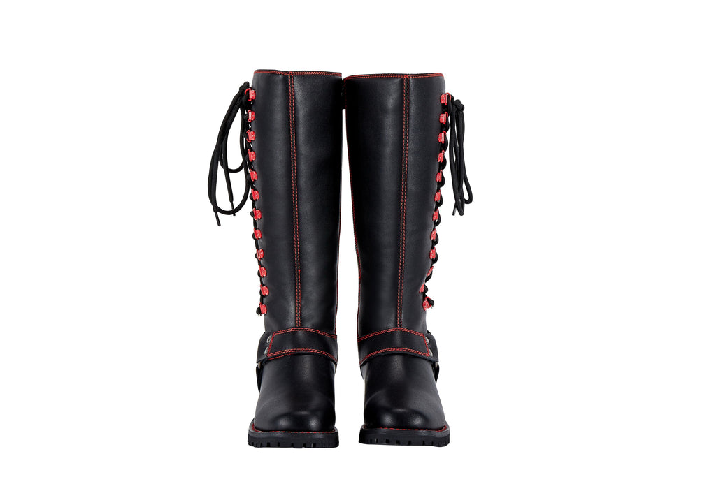 Dream Apparel® Women Biker Long Boots with Laces
