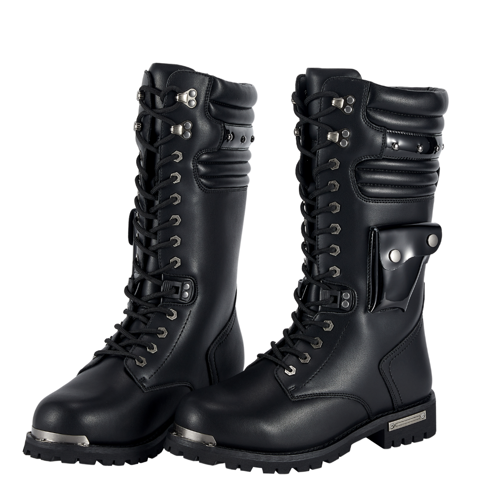 Dream Apparel Men Black Biker Boots