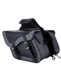 Dream Apparel PVC Motorcycle Saddlebag With Studs