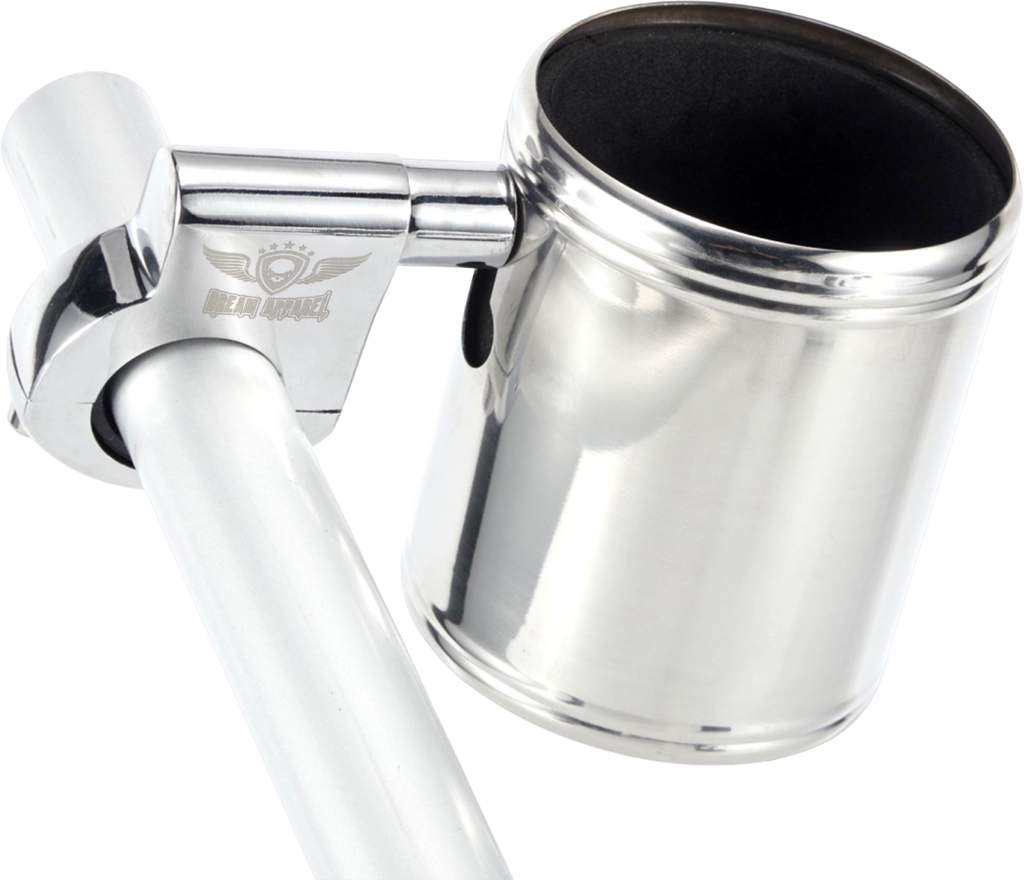 Dream Apparel Motorcycle Cup Holder Heavy Duty Stainless Steel With Foam Pad Universal Handlebar