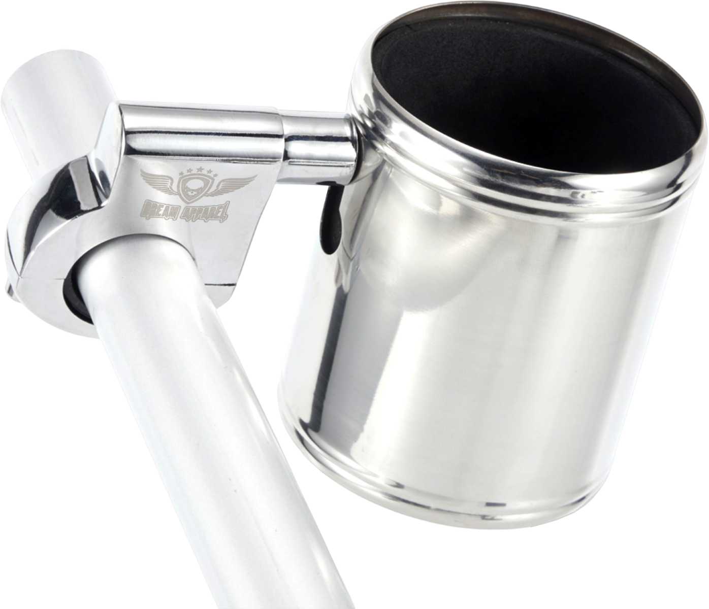 Dream Apparel Motorcycle Cup Holder Heavy Duty Stainless Steel With Foam Pad Universal Handlebar