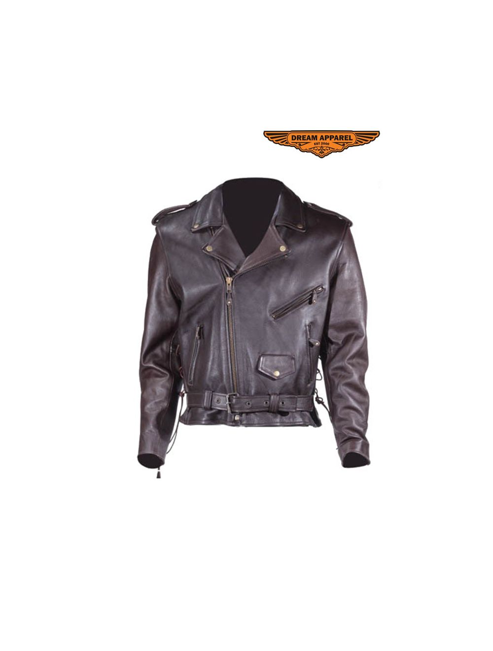 Mens Retro Black Motorcycle Jacket