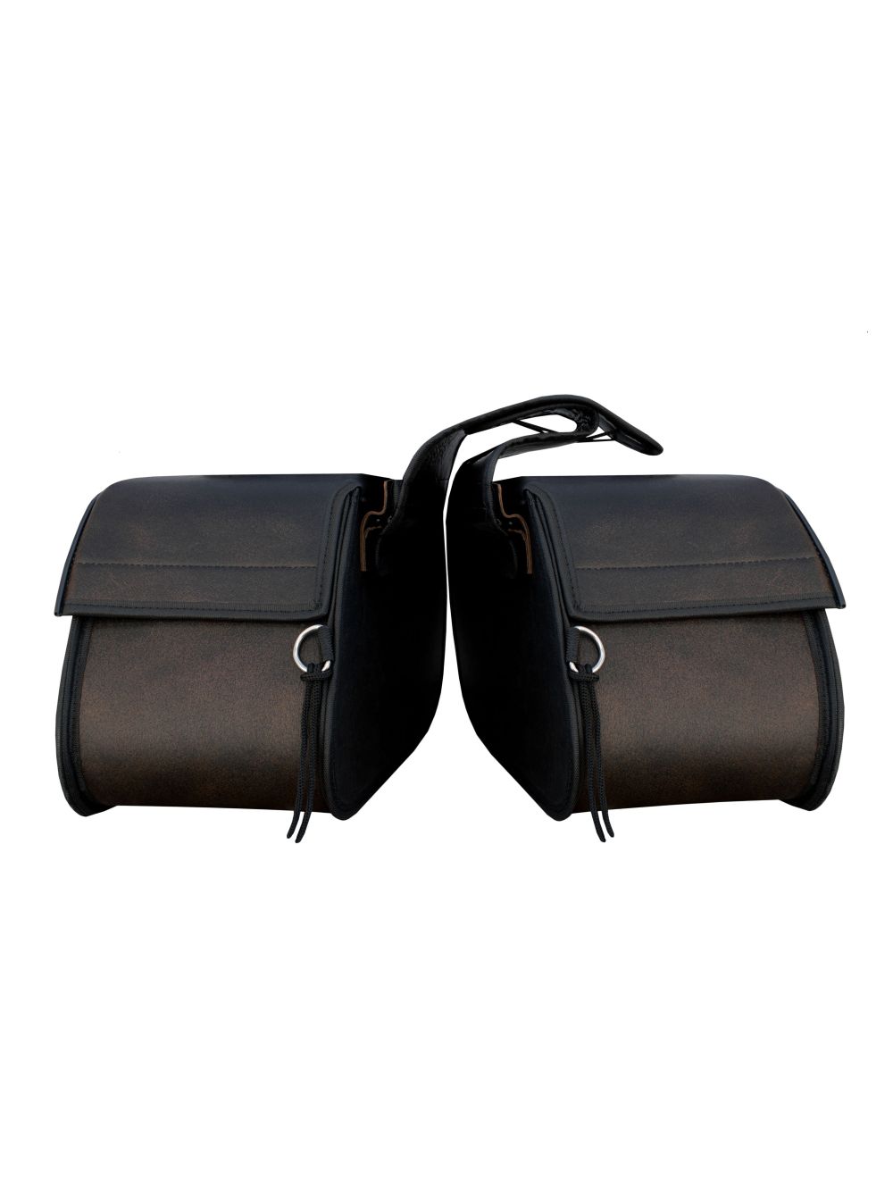 Motorcycle Leather Saddlebag Distress Brown NoStud
