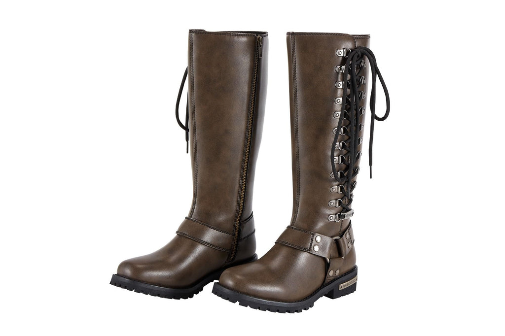 Dream Apparel® Women Biker Long Boots with Laces