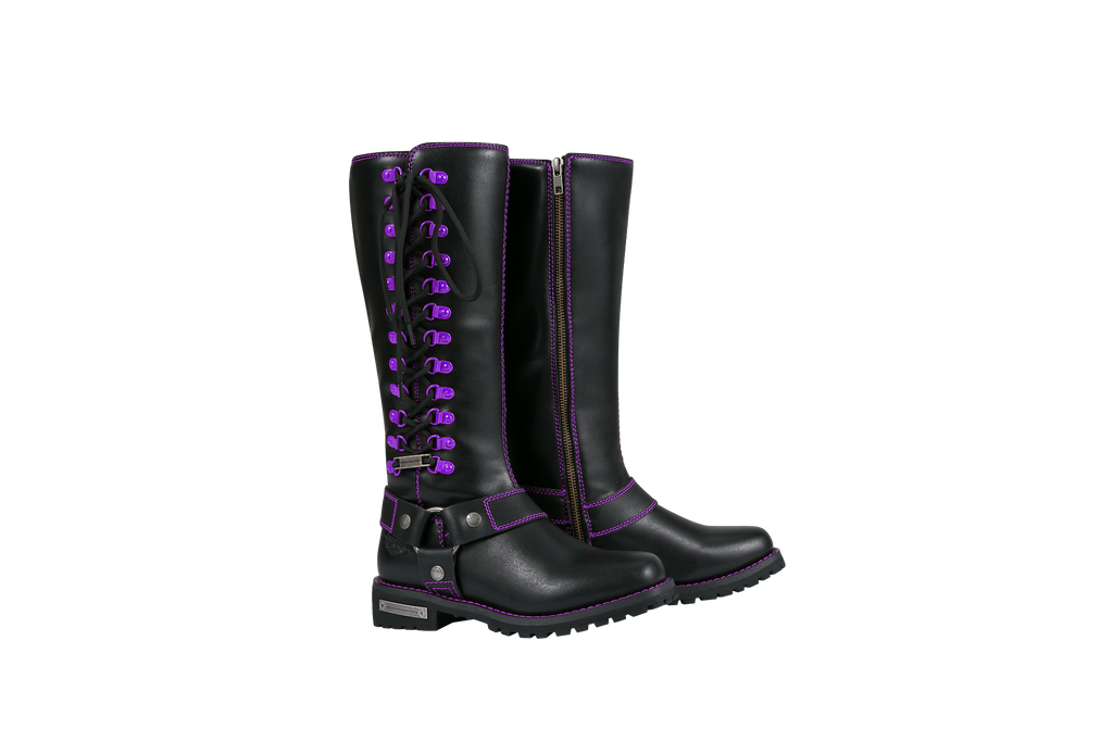 Dream Apparel® Women Biker Long Boots with Laces