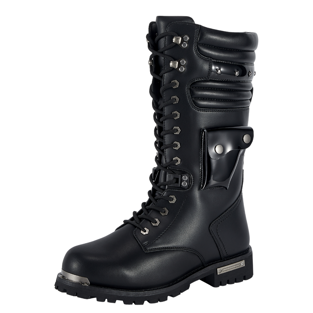Dream Apparel Men Black Biker Boots